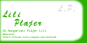 lili plajer business card